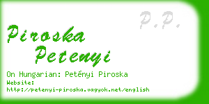 piroska petenyi business card